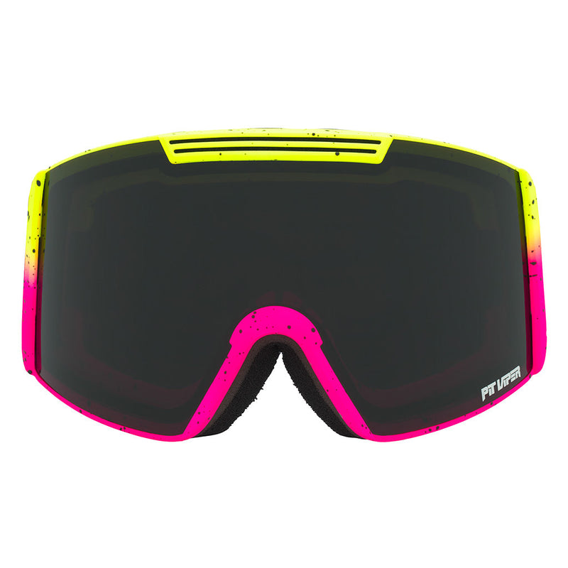 Smoke / Small | full_frontal.JPG | Front view of The Formula Backslap Goggle with smoke / small lens on white background