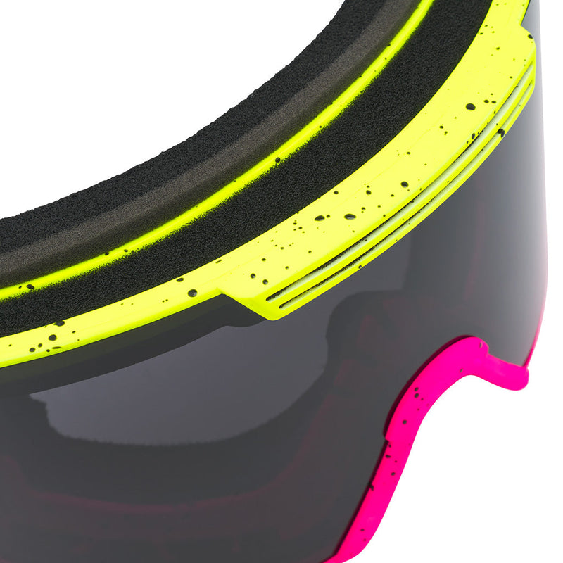 Smoke / Small | im_ready_for_my_closeup.JPG | Studio view of The Formula Backslap Goggle with smoke / small lens