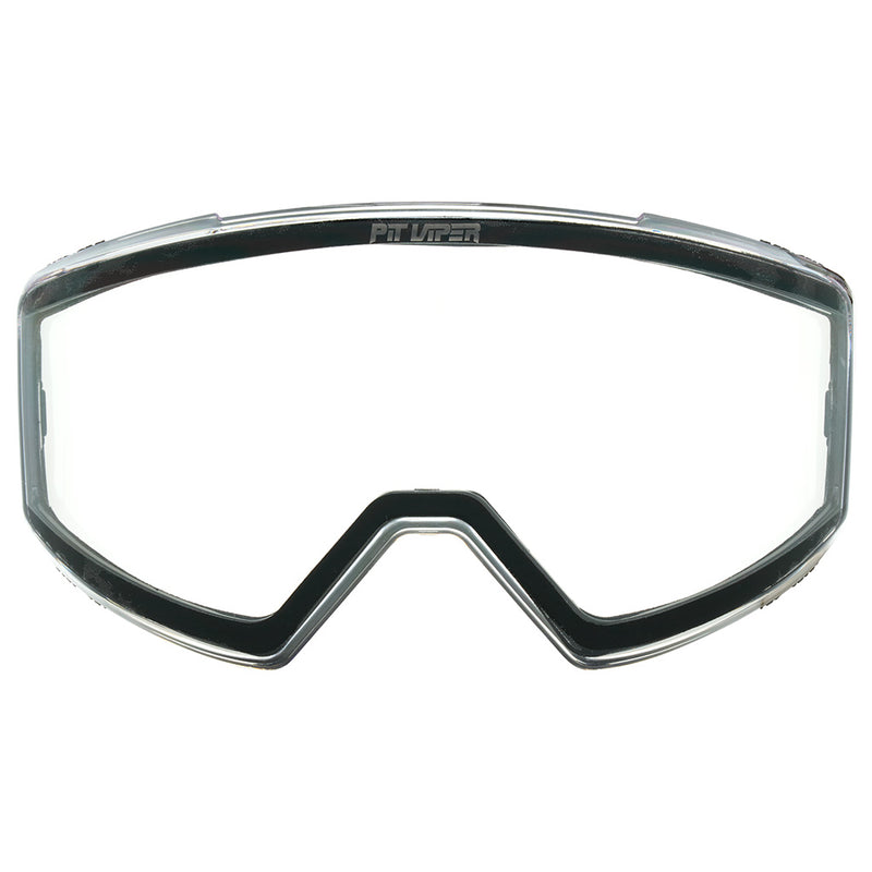 Clear | full_frontal.JPG | Front view of The BN5000 Goggle Lens with clear lens on white background