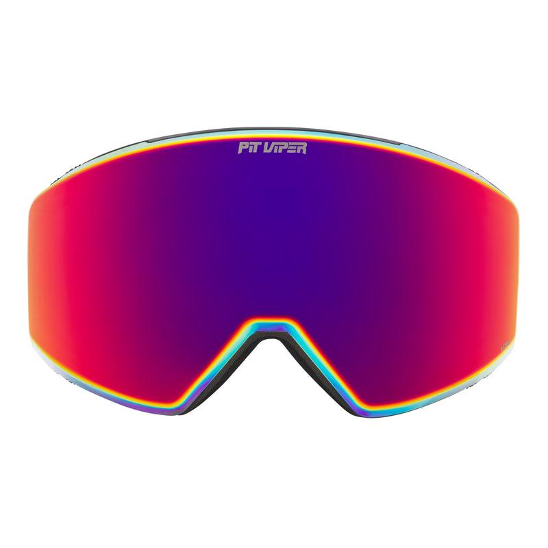 HDPV Red | full_frontal.JPG | Front view of The Exec BN5000 Goggle with red lens on white background