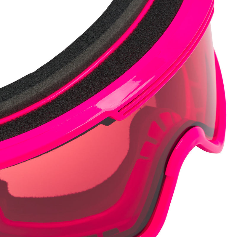 Rose / Small | im_ready_for_my_closeup.JPG | Studio view of The Party Mountain French Fry Goggle with rose / small lens
