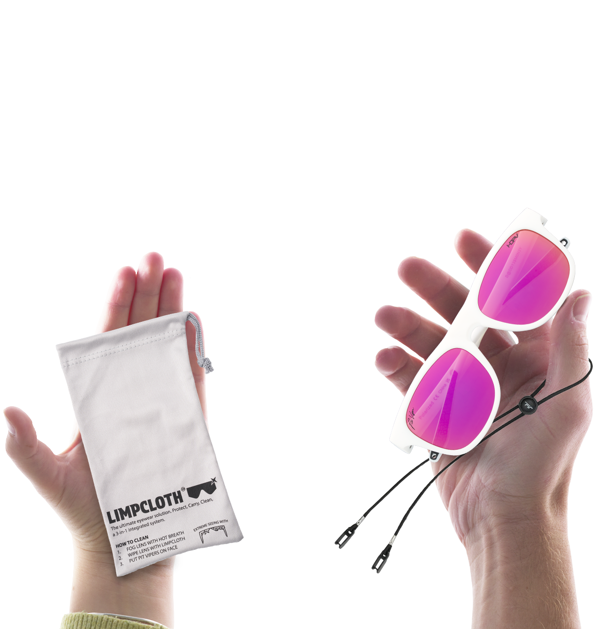 The Miami Nights Highball - HDPV Polarized Pink - Package contents