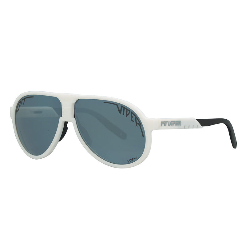 / Polarized Silver | side_view.JPG | Angled view of The Miami Nights Jethawk with polarized Silver lens on white background