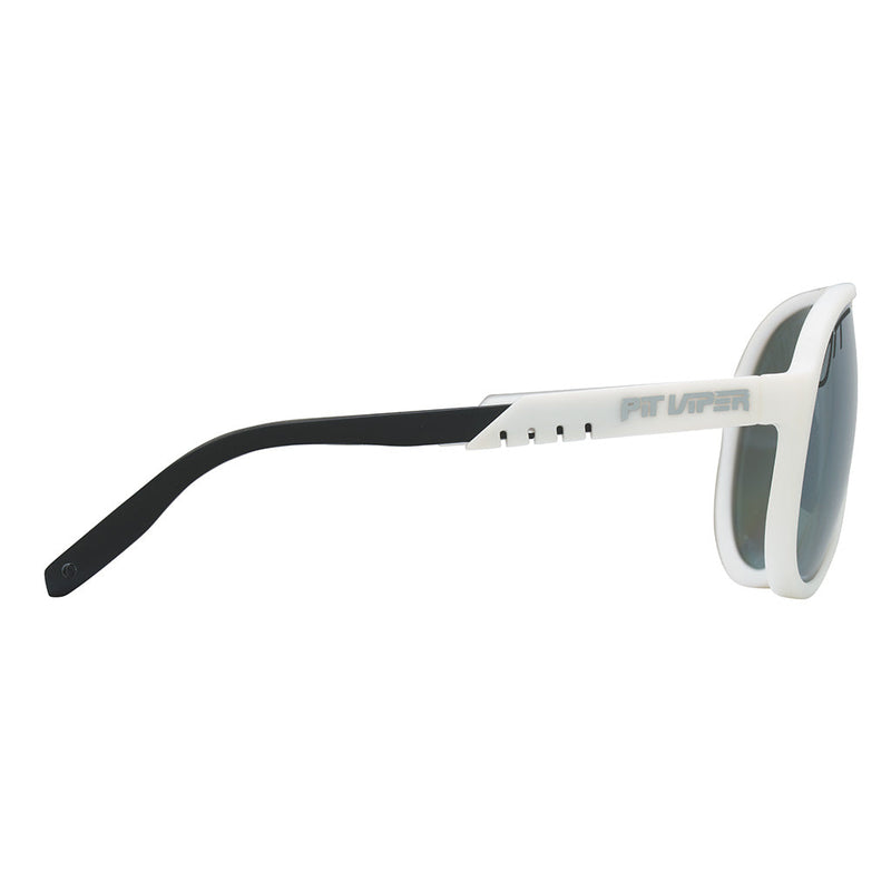 / Polarized Silver | even_more_side_view.JPG | Angled view of The Miami Nights Jethawk with polarized Silver lens on white background