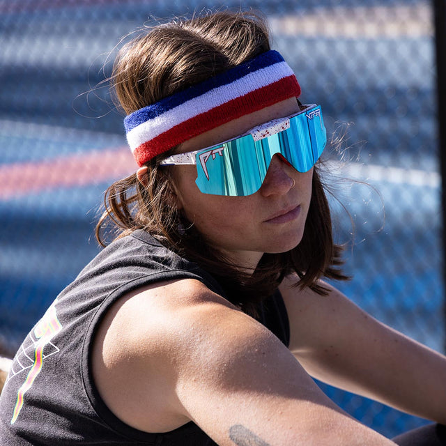 HDPV Polarized Blue /  Regular | photo_of_person.JPG | The Merika Flip-Offs Sunglasses from Pit Viper