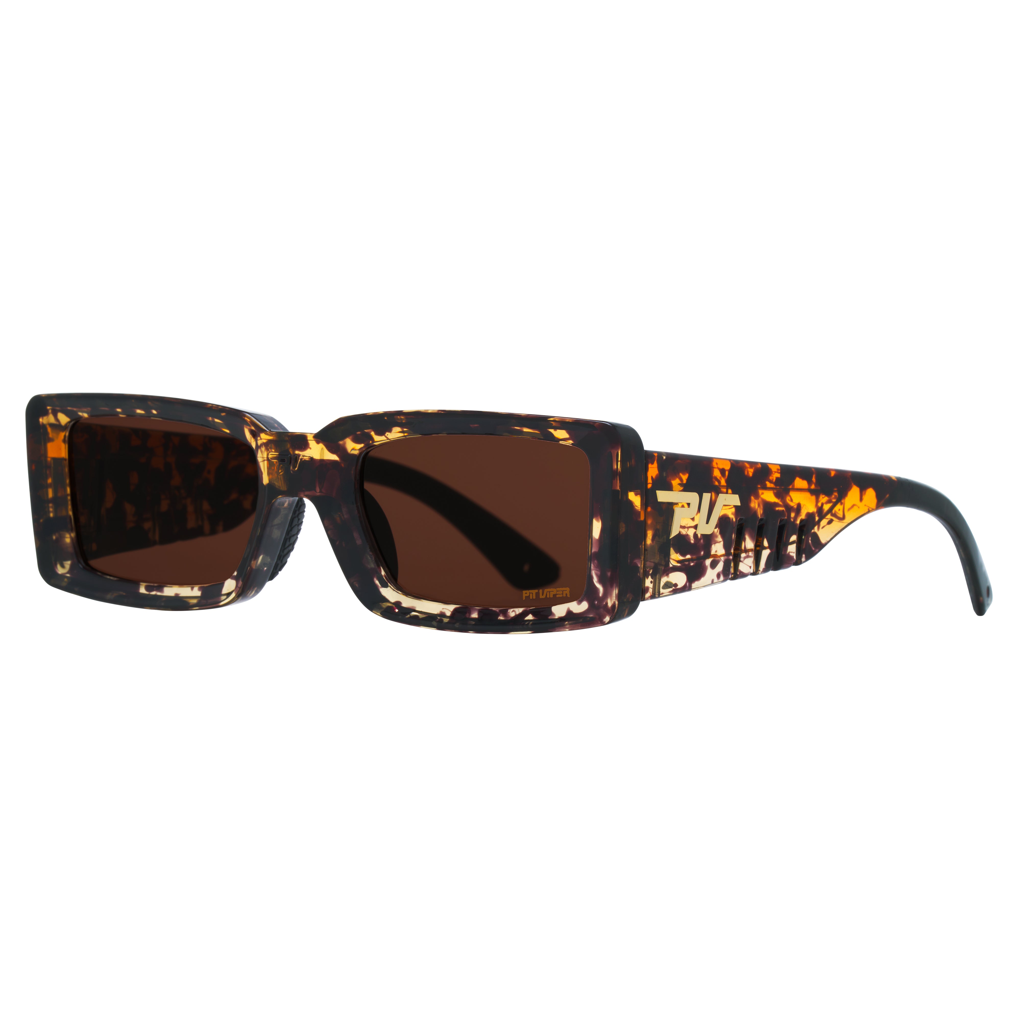 turtle goggles Pit Viper The Low Bones Sunglasses Desert Tortoise Brown, One Size
