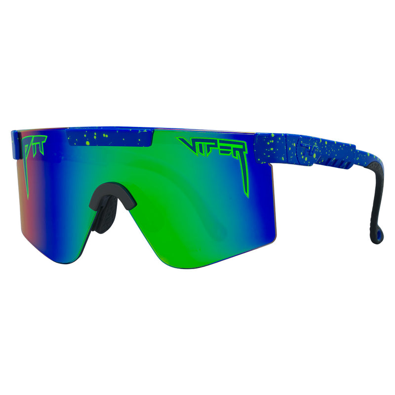 / Blue-Green | walked_in_on_me.JPG | Angled view of The Leonardo Junior with blue-green lens on white background