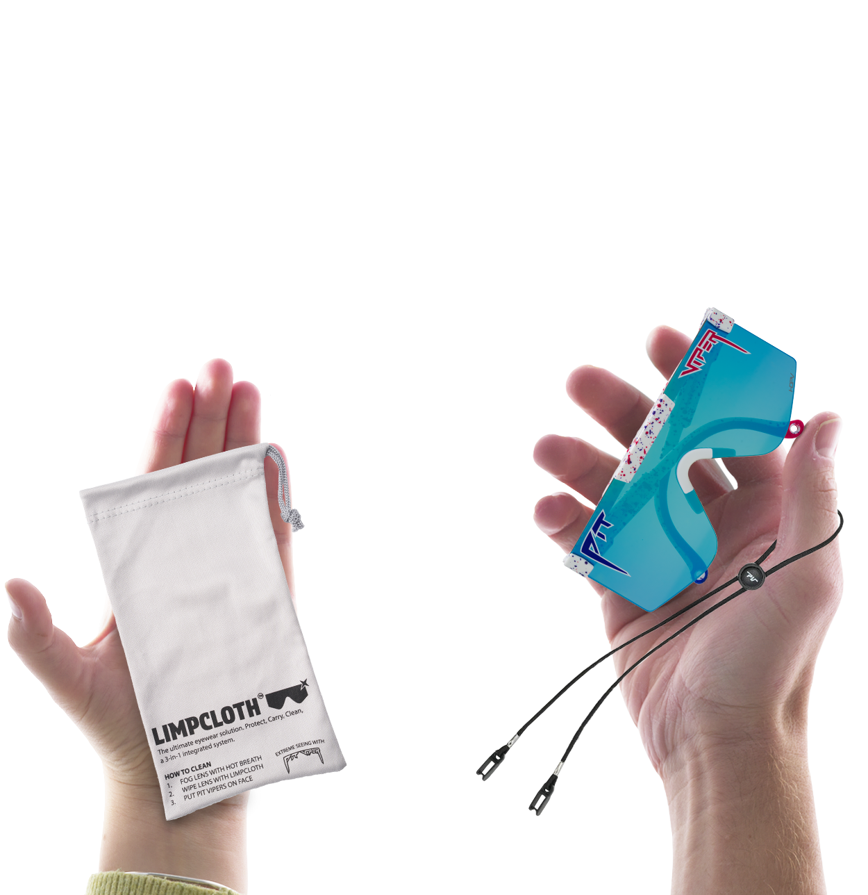 The Merika Junior - HDPV Polarized Blue - Package contents