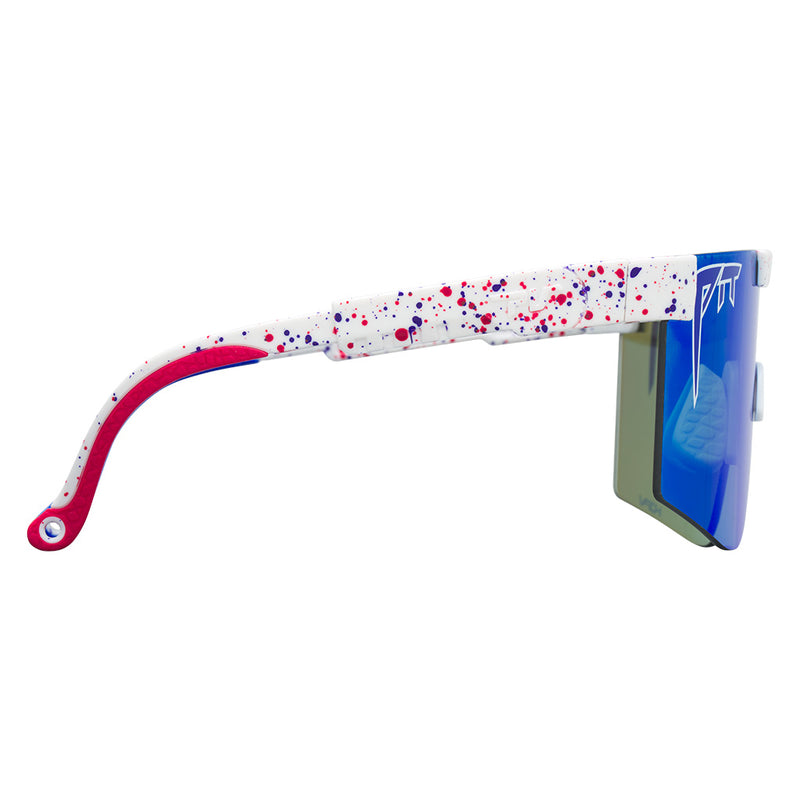 / HDPV Polarized Blue | wow.JPG | Angled view of The Merika Junior with hdpv polarized blue lens on white background