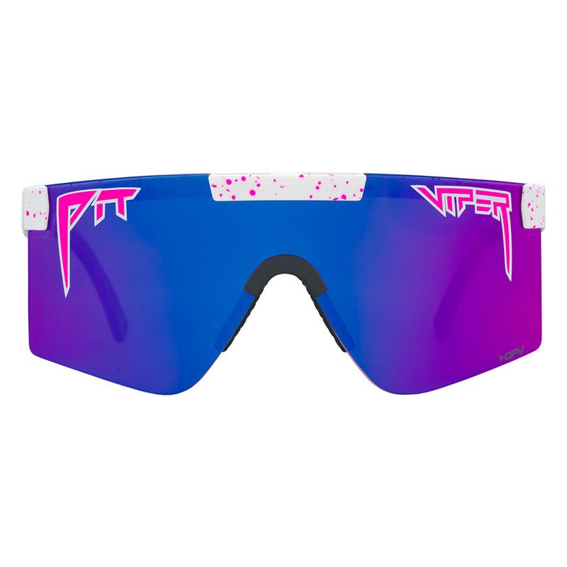 HDPV Polarized Pink-Purple / Regular | full_frontal.JPG | Front view of The LA Brights Original 2.0 with hdpv polarized pink-purple / regular lens on white background