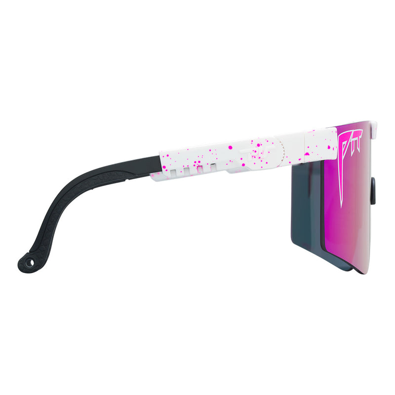 HDPV Polarized Pink-Purple / Regular | even_more_side_view.JPG | Angled view of The LA Brights Original 2.0 with hdpv polarized pink-purple / regular lens on white background