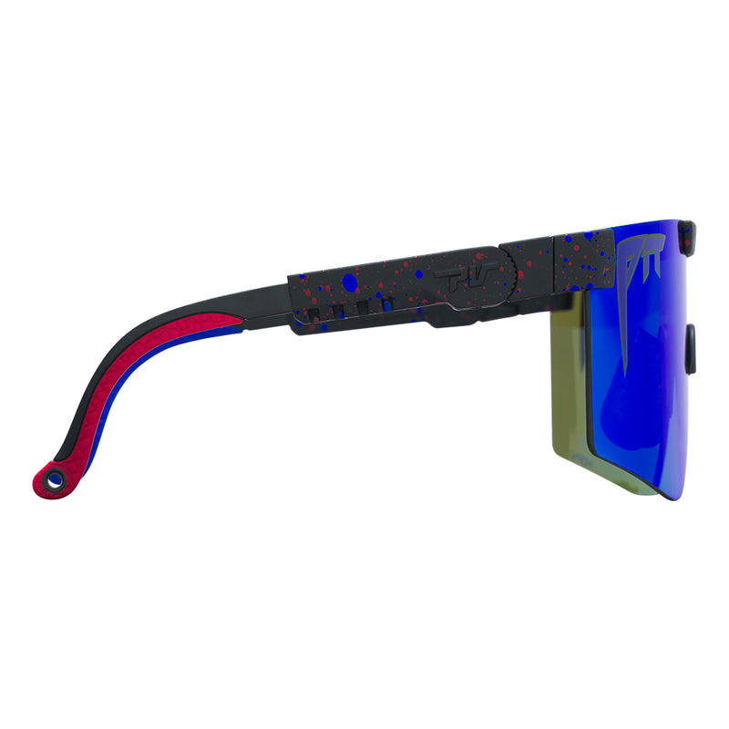 HDPV Polarized Blue / Regular | even_more_side_view.JPG | Angled view of The Peacekeeper Original 2.0 with hdpv polarized blue / regular lens on white background