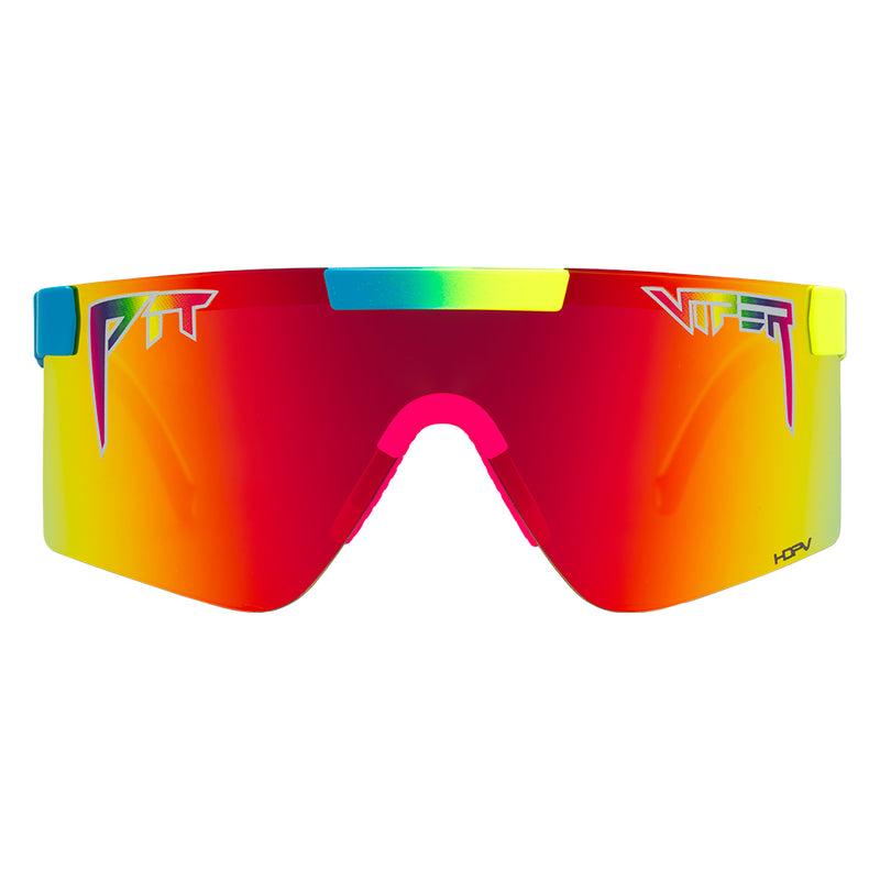 HDPV Polarized Rainbow / Regular | full_frontal.JPG | Front view of The Pride Original 2.0 with hdpv polarized rainbow / regular lens on white background