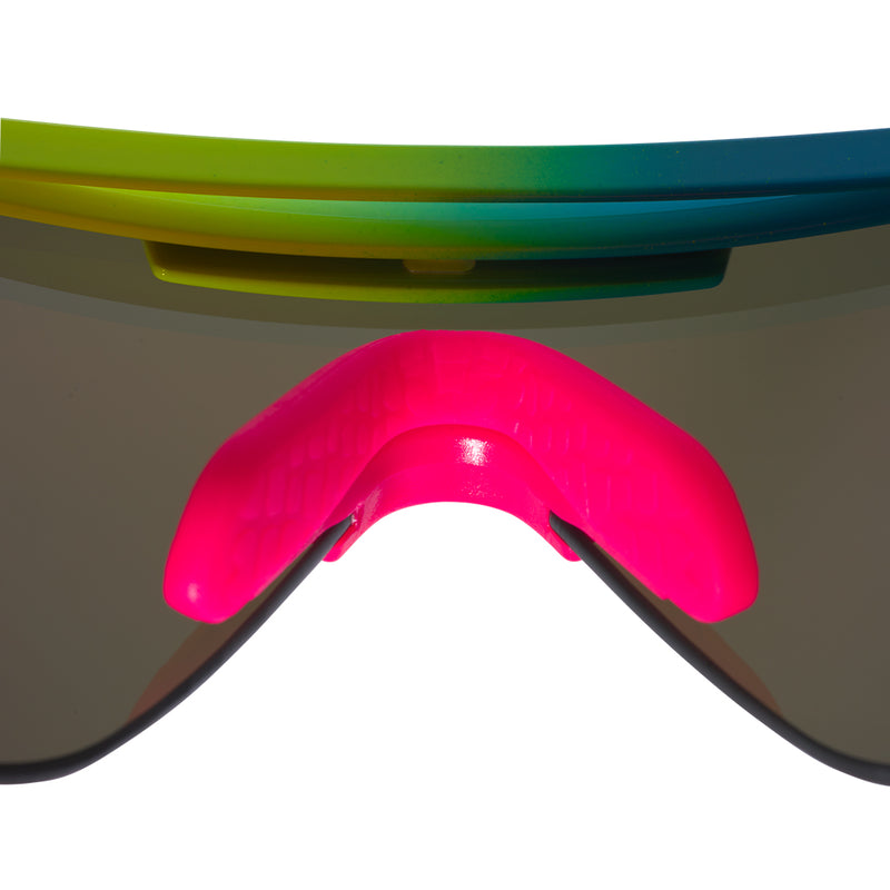 HDPV Polarized Rainbow / Regular | gotcha_nose.JPG | Studio view of The Pride Original 2.0 with hdpv polarized rainbow / regular lens