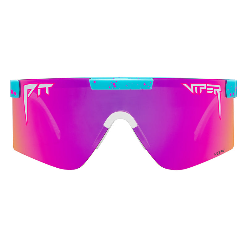 HDPV Polarized Pink / Wide | full_frontal.JPG | Front view of The Gobby Original 2.0 in wide fit with hdpv polarized pink lens on white background