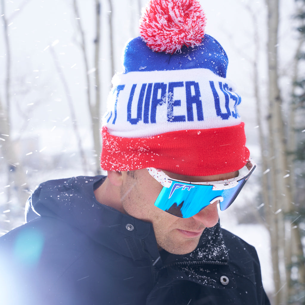 USA Pom Pom Beanie
