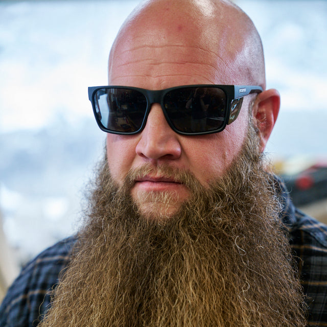 / Z87+ HDPV Polarized Smoke | photo_of_person.jpg | Person wearing The Exec Revlock with Z87+ HDPV Polarized Smoke lens