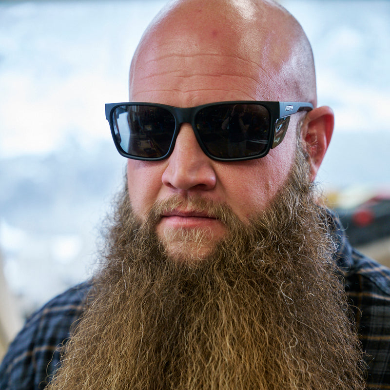 / Z87+ HDPV Polarized Smoke | photo_of_person.jpg | Person wearing The Exec Revlock with Z87+ HDPV Polarized Smoke lens