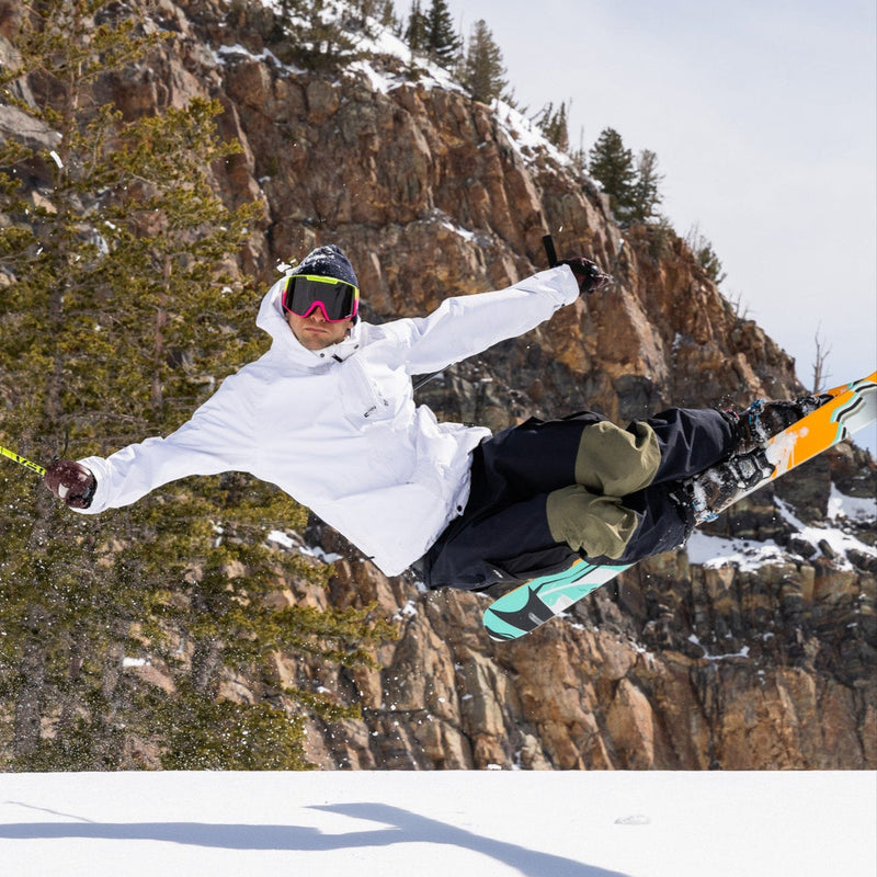 Smoke / Small | nick_goepper.JPG | Angled view of The Formula Backslap Goggle with smoke / small lens on white background