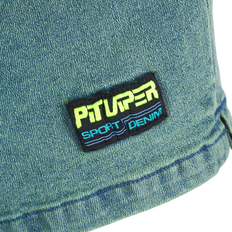 | im_ready_for_my_closeup.JPG | Close-up detail view of Rec Center Sport Denim Court Short