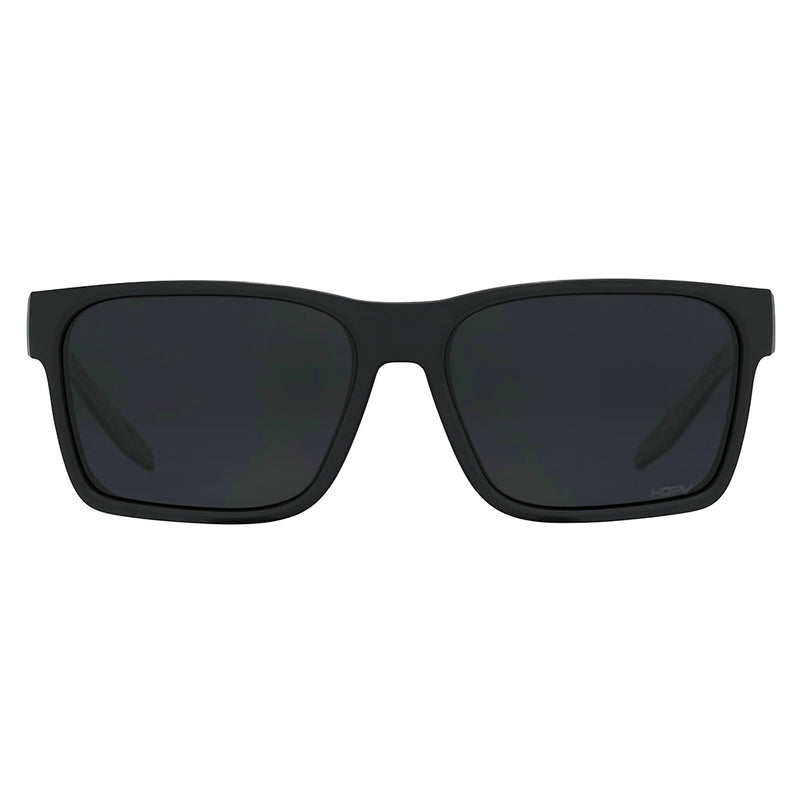 / Z87+ HDPV Polarized Smoke | full_frontal.jpg | Front view of The Exec Revlock with z87+ hdpv polarized smoke lens on white background