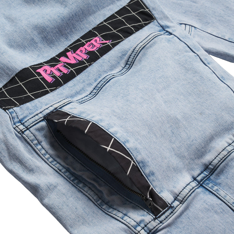  | im_detail_oriented.JPG | Close-up detail view of The Surge Matrix Sport Denim Pant