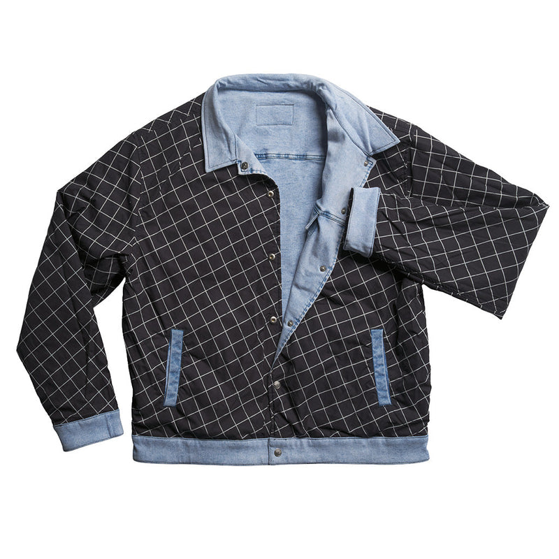  | full_frontal_reverse.JPG | Studio view of The Surge Matrix Sport Denim Reversible Jacket