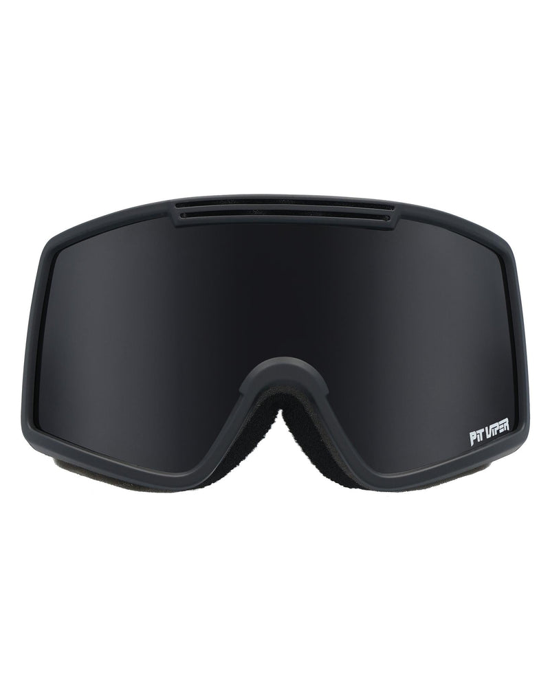 Smoke / Small | top_secret_website_image.JPG | Front view of The Exec French Fry Goggle with smoke / small lens on white background