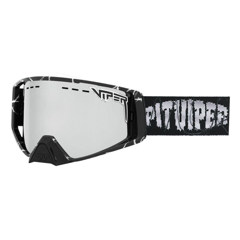Silver | side_view.JPG | The World Champion Snowmobile Goggles shot from the side against a white background