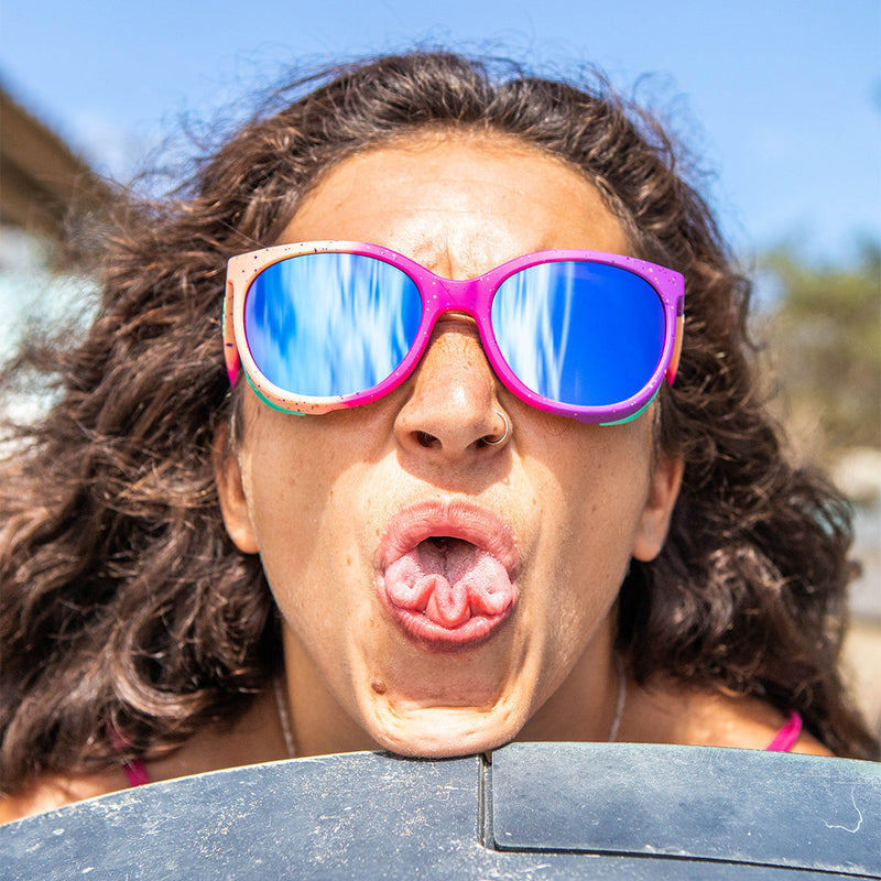 / Blue-Purple | i_have_to_work_on_today.JPG | Person wearing The Copacabana Fondue with Blue-Purple lens