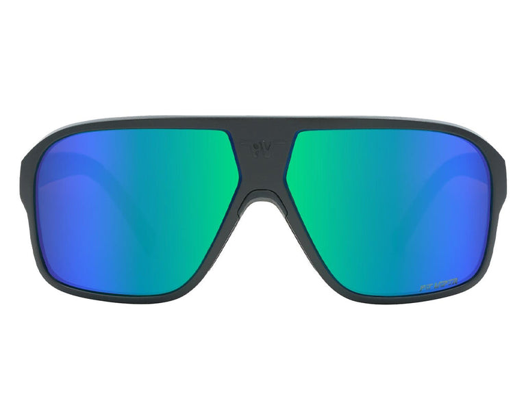 / Polarized Blue-Green | full_frontal.JPG | The Exec Flight Optics with Blue Green Lens from Pit Viper Sunglasses