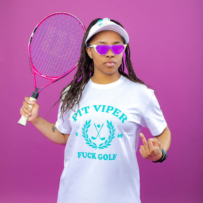  | pssst.JPG | Front view of Fuck Golf Tee on white background