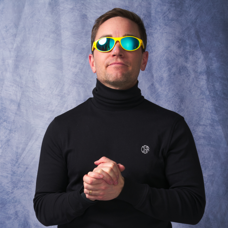 / HDPV Polarized Blue | photo_of_person.JPG | Person wearing The Heiney Altimeter with HDPV Polarized Blue lens