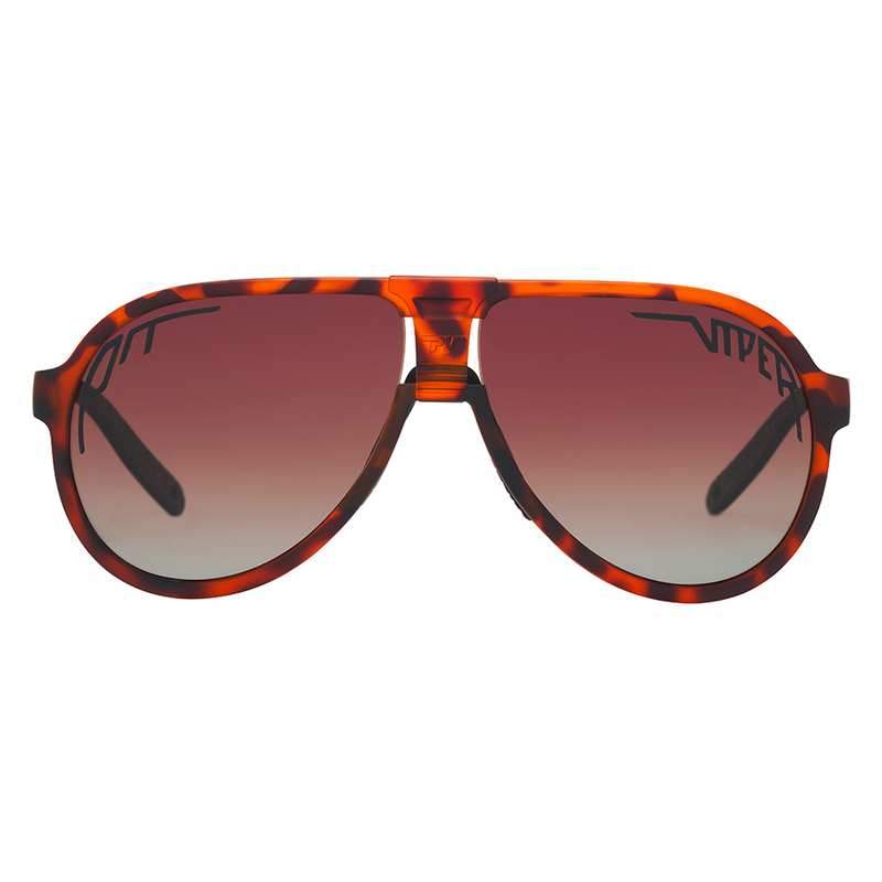 / Polarized Brown Fade | full_frontal.JPG | Front view of The Landlocked Jethawk with polarized brown fade lens on white background