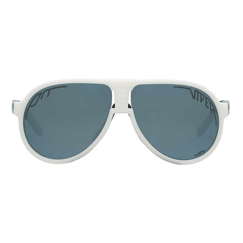 / Polarized Silver | full_frontal.JPG | Front view of The Miami Nights Jethawk with polarized Silver lens on white background