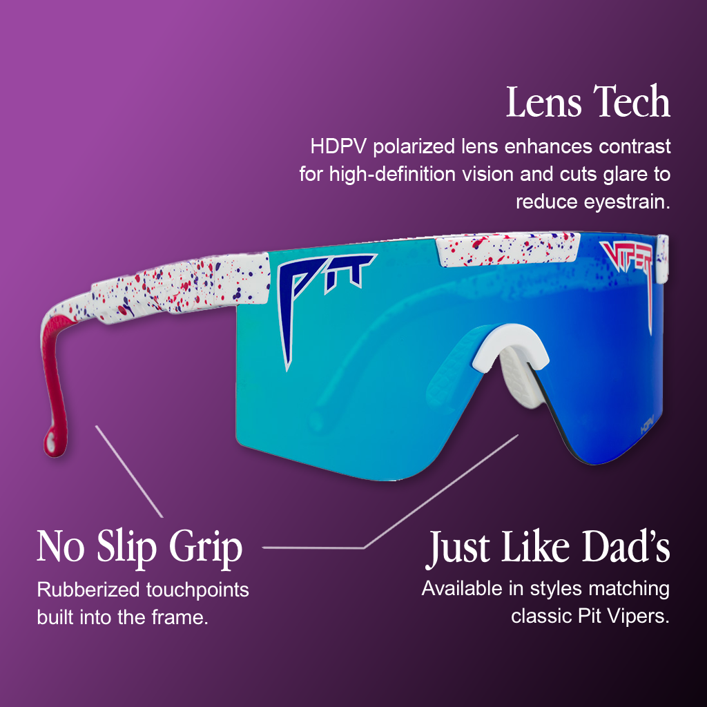 Lunettes De Soleil Pit Viper Miami Nights - Blanc - Mirroir Polarisé - Occasion TBE