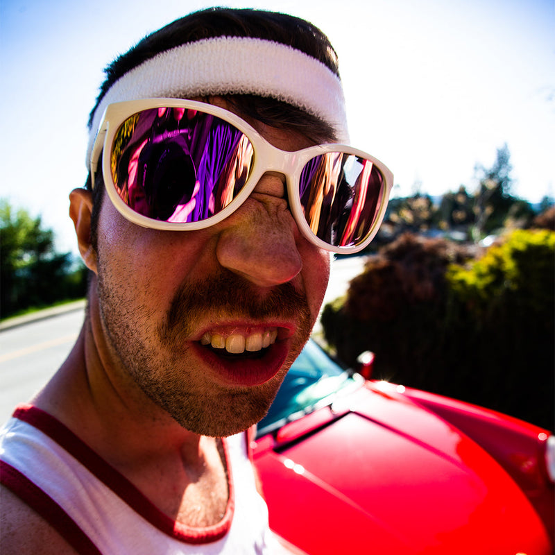 / Pink | photo_of_person_2.JPG | Person wearing The Miami Nights Fondue with Pink lens