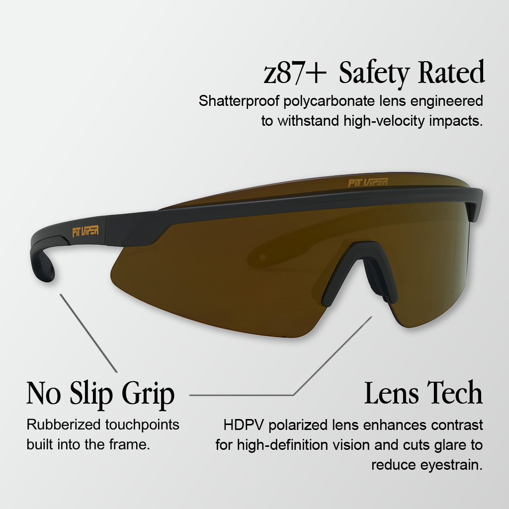 The Actualbush Skysurfer - Z87+ HDPV Polarized Red - Lens and frame technology