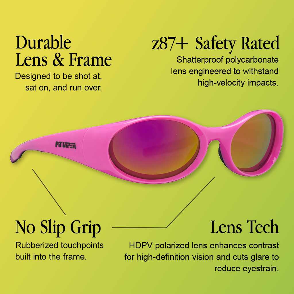 The Juicy Slammer - Z87+ HDPV Polarized Pink - Lens and frame technology