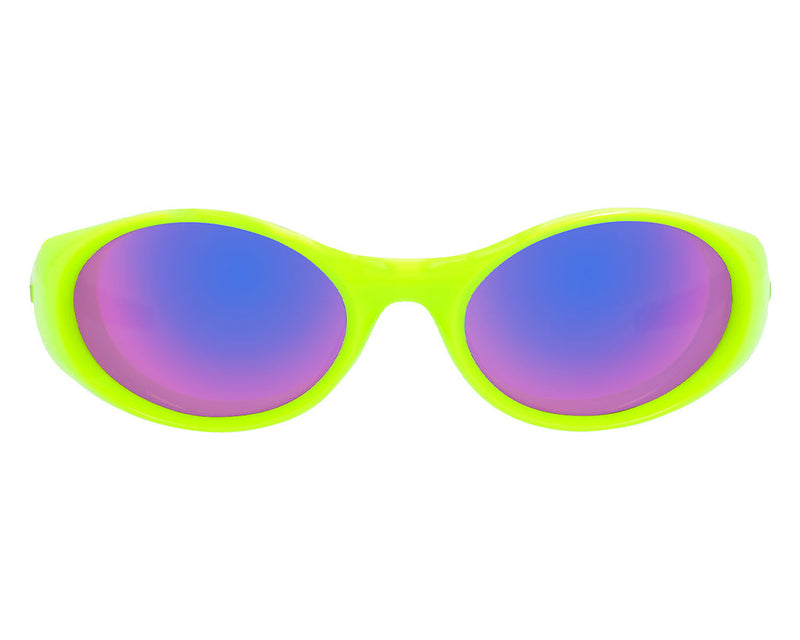 / Blue-Purple | my_head.JPG | Front view of The Sludge Slammer with blue-purple lens on white background