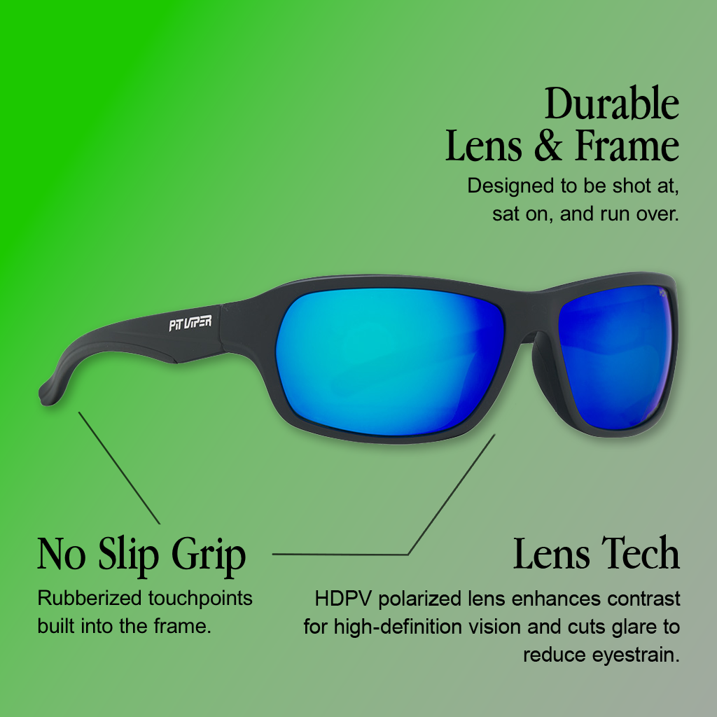 The Exec Somox - HDPV Polarized Blue - Lens and frame technology